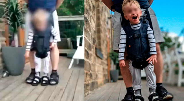 Niño con parálisis cerebral camina por primera vez y su reacción conmueve al mundo