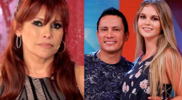 Magaly Medina criticada por no denunciar relación de Brunella Horna y Renzo Costa.