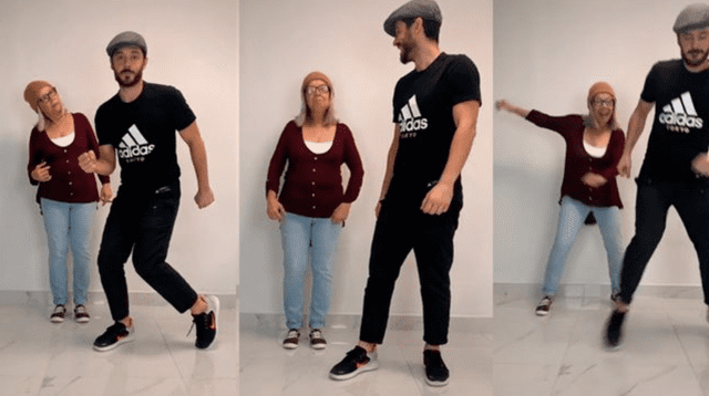 Madre realiza reto de baile con su hijo en TikTok y termina robándose el show