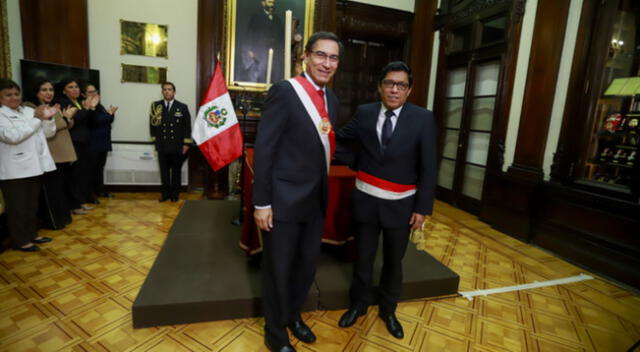 El premier Vicente Zeballos y el presidente de la República, Martín Vizcarra.