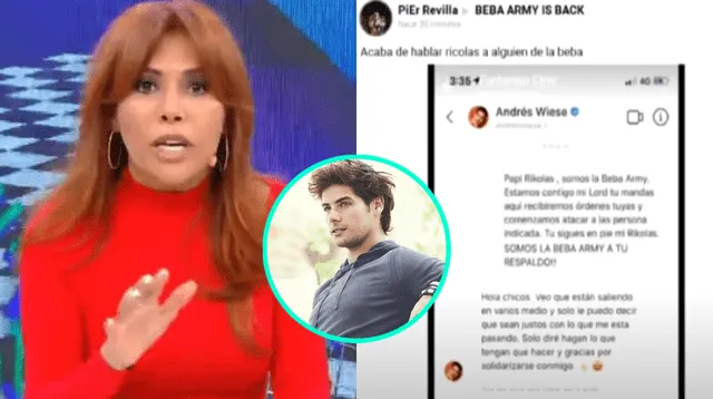 Magaly Medina reconoció haber presentado un chat falso de Andrés Wiese en su programa, y se mostró contenta de que él denuncie el hecho a las autoridades.
