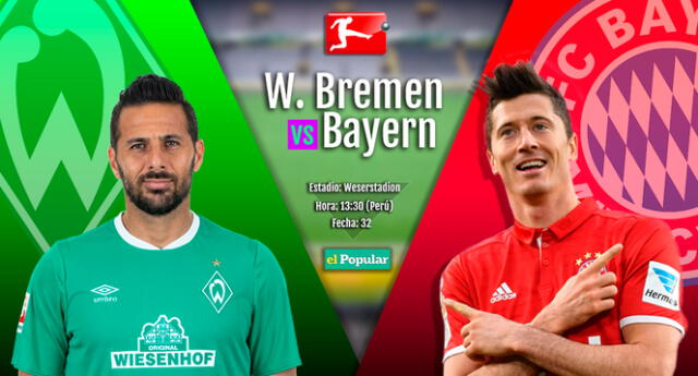 Werder Bremen recibe al Bayern Múnich y la lucha por el descenso y el campeonato se define hoy.