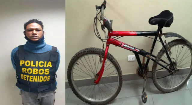 El extranjero y la bicicleta que usaba para cometer sus delitos