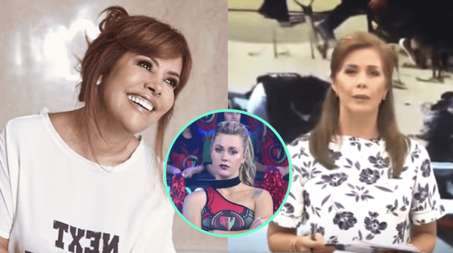 La conductora Magaly Medina estaba dando el pase a su colega de ATV, Drusila Zileri, cuando la confundió con la integrante de EEG, Ducelia Echevarría.