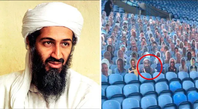 Osama Bin Laden entre hinchas del Leeds United