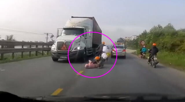 La madre de la niña reaccionó en el momento exacto en que su hija estaba por ser atropellada.