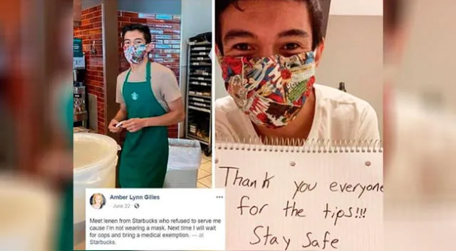 Lenin Gutiérrez, joven barista latino de Starbucks.
