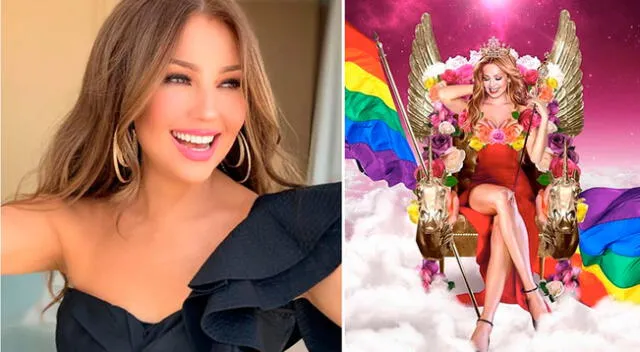 Thalía realiza homenaje a la comunidad LGBT.