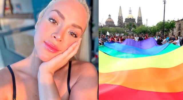 Sheyla Rojas celebra el día del orgullo Gay.
