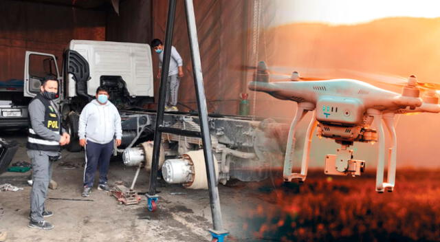 Gracias a la ayuda tecnológica de un drone, lograron ubicar al volquete casi desmantelado al interior de una cochera.