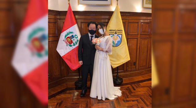 Kenji Fujimori se casó esta tarde en Miraflores.