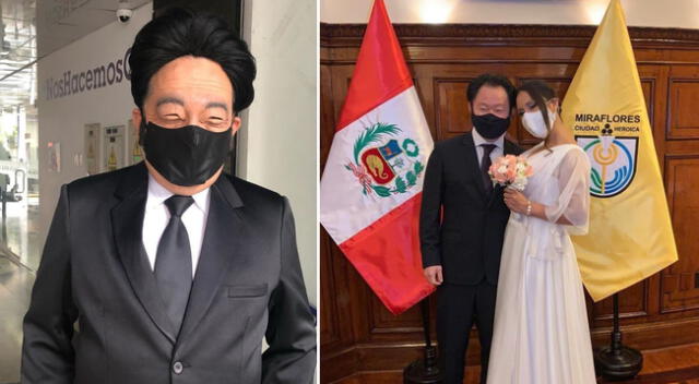 Jorge Benavides alista parodia del matrimonio de Kenji Fujimori.
