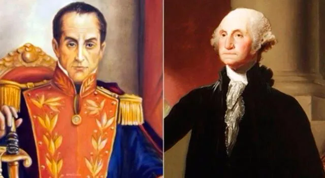 Simón Bolivar y George Washington.