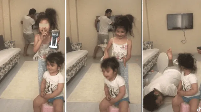 Es viral en TikTok. El inocente padre creyó que su hija mayor le iba a rapar el cabello a su hermana y su reacción por evitarlo ocasionó la risa de miles de usuarios en las redes.