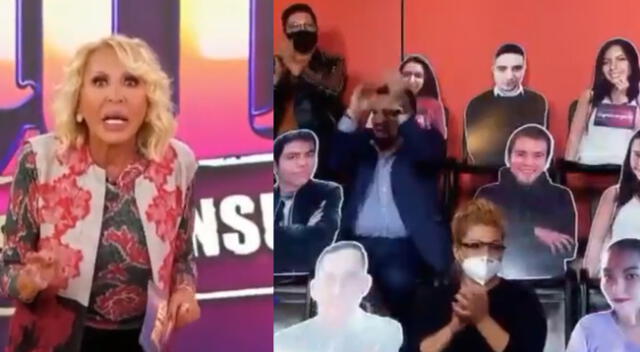 Laura Bozzo presenta público ficticio en set de grabación por temor a contagios