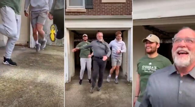 Video viral de padre con sus hijos en coreografía con la canción Blinding Lights, del cantante canadiense The Weeknd.