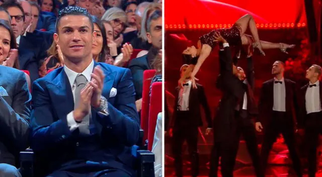 Cristiano Ronaldo se deleitó al mirar a su mujer bailando para toda Italia.