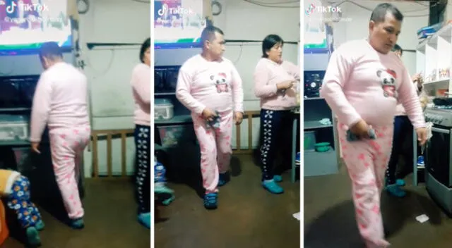 El video del padre peruano y su pijama se hizo viral en TikTok.