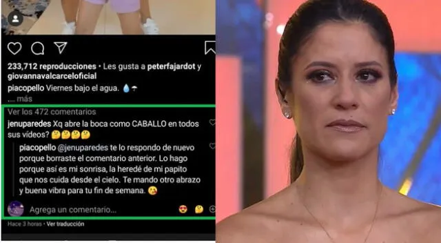 María Pía Copello arremete contra comentario agresivo de seguidor en Instagram