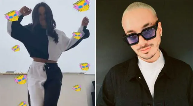 J Balvin quedó cautivado con el baile de Angie Arizaga.