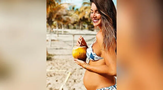 La ex chica reality Korina Rivadeneira se encuentra muy feliz por la pronta llegada de su hija Lara.