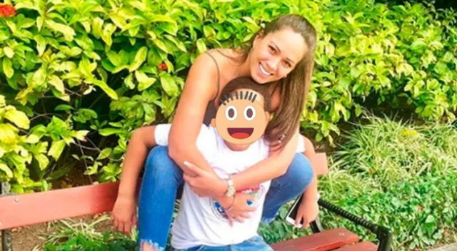 Melissa Klug compartió fotos con su hijo y su mascota.