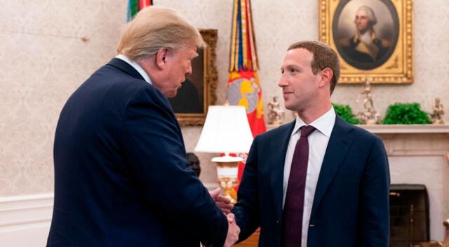 Donald Trump y Mark Zuckerberg en una reunión en la Casa Blanca.
