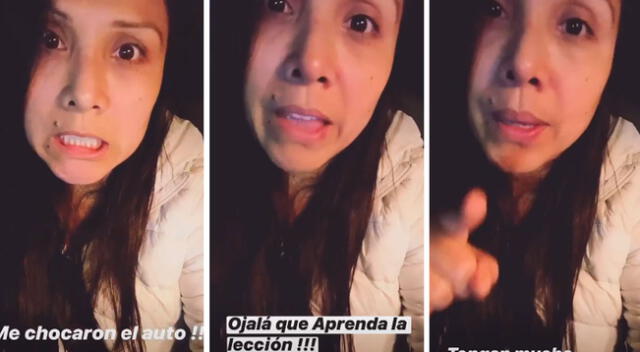 Tula Rodríguez cuenta que una combi le chocó su auto