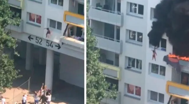 Dos niños se salvaron de morir luego de escapar de un incendio lanzándose por la ventana