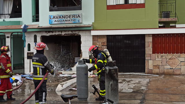 Lavandería explota por aparente fuga de gas