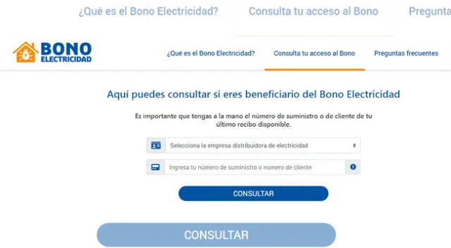 Osinergmin pone a tu disposición la lista de beneficiarios del Bono Electricidad.