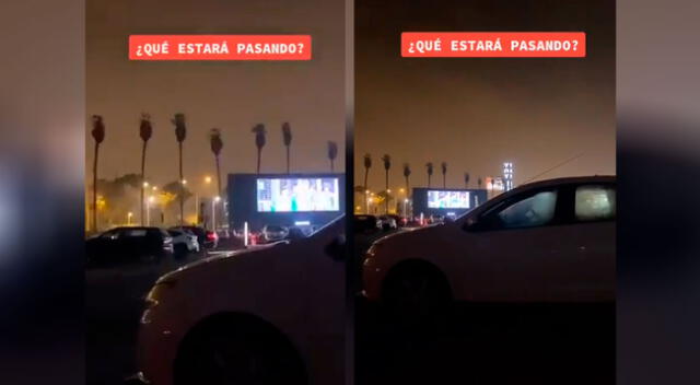 Joven descubre peculiar escena durante su estancia en un auto cinema limeño