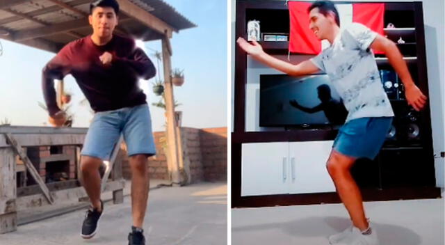 Josepth y  Alejandro desarrollando sus pasos de bailes en TikTok.