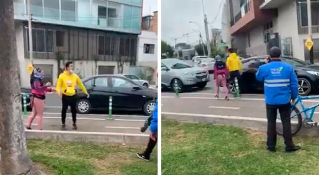 La grabación causó indignación en la red social, arremetiendo contra los serenos miraflorinos y exigen a la PNP tomar las acciones correspondientes al cometer el presunto delito contra la Salud.