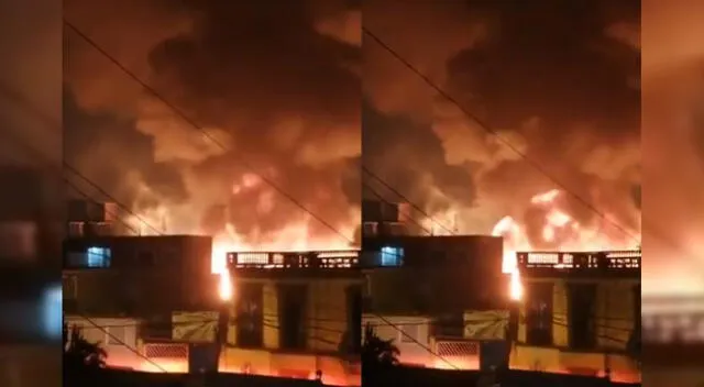 Incendio consume casas del Centro de Lima.