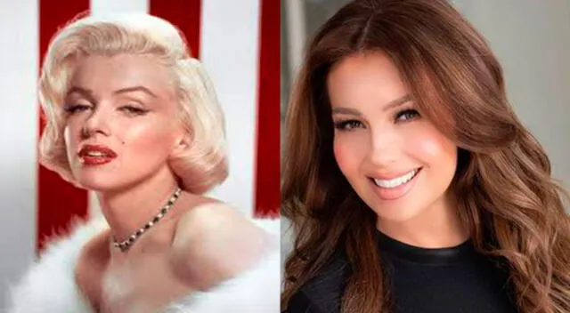 La cantante Thalía usó efectos y montaje para caracterizar a la actriz Marilyn Monroe.