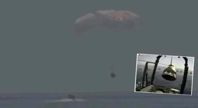 Cápsula Crew Dragon de SpaceX llegó a las aguas del Golfo de México esta tarde.