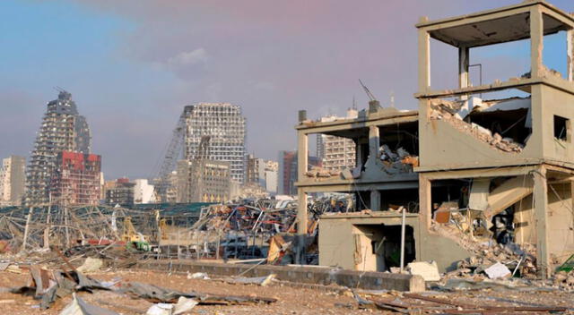 Las primeras imágenes de hoy tras la explosión en Beirut