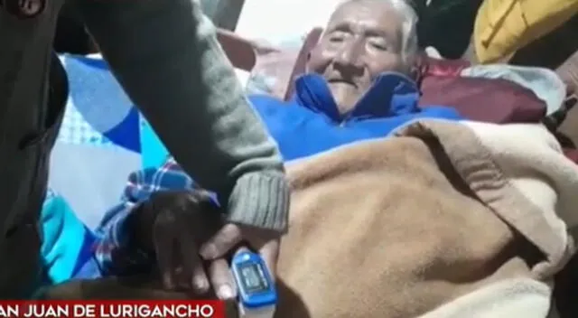 Anciano de 84 años necesita oxígeno y familia pide que le realicen prueba de COVID-19.