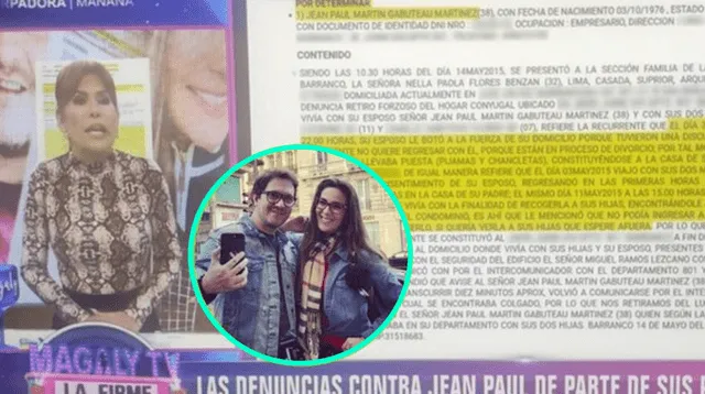 Magaly TV puso al descubierto que Jean Paul Gabuteau fue denunciado hasta en 5 ocasiones por sus ex parejas, incluyendo a la propia Silvia Cornejo.