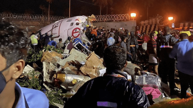 Decenas de imágenes y videos del accidente aéreo en la India han sido compartidos en Twitter.
