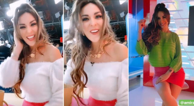 Silvia Cornejo finalizó su bloque de espectáculos en América TV con curiosa canción.