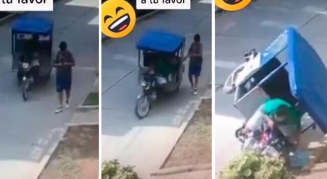 Ladrón le roba a un muchacho su celular y su moto se voltea