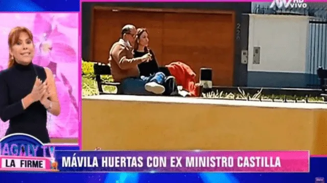 Magaly TV La Firme difundió una fotografía de la periodista Mávila Huertas y el economista Luis Miguel Castilla, y se aseguró que ambos tendrían un romance.