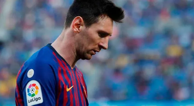 Lionel Messi en su lado más triste en su carrera deportiva.