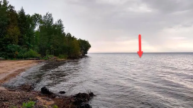 Lago de Míchigan donde cayó el dron.