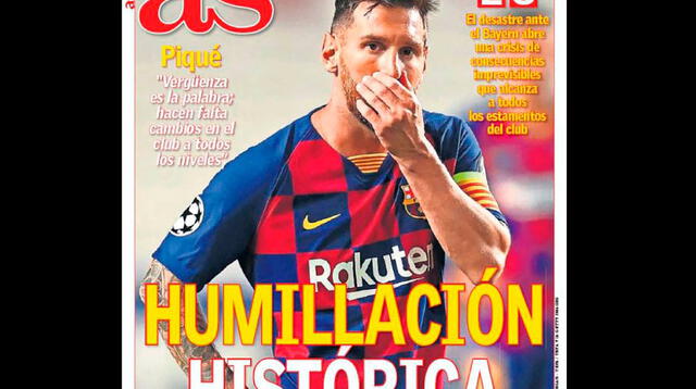Humillación y Vergüenza: Las portadas en españa con el 8-2 del Bayern Munich al Barcelona