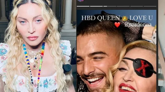 Maluma saluda Madonna por su cumpleaños número 62