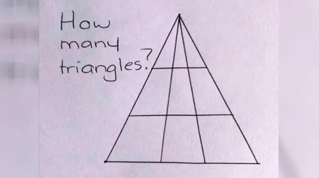 ¿Cuántos triángulos puedes encontrar en la imagen?