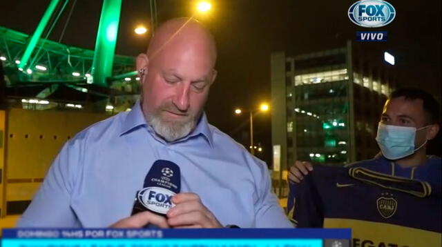 Reportero de FOX Sports tiene cruce con hincha de Boca Juniors.